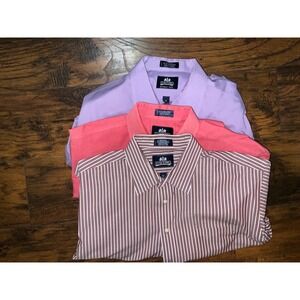 Stafford Mens Wrinkle Free Short Sleeve Button Down Shirt Lot of 3 Size 18 XL